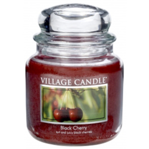 Village Candle Vonná svíčka ve skle, Černá třešeň - Black Cherry, 16oz