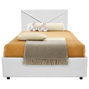Bílá jednolůžková postel s úložným prostorem 13Casa Mina, 95 x 205 cm