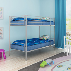 Dětská poschoďová postel 200x90 cm kovová šedá