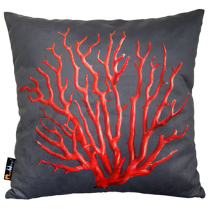 MeroWings Polštář Red Coral, 45 cm, šedá