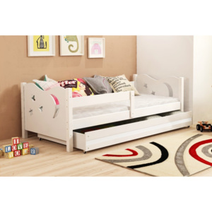 Dětská postel s úložným prostorem Mikuláš bílá / bílá | 160x80cm