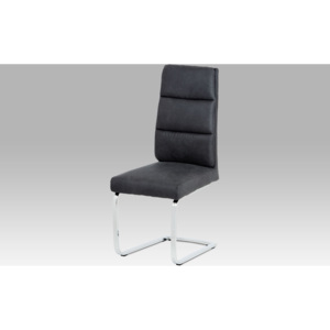 Artium Jídelní židle | koženka | chrom | 46x48x108x48cm Barva: hnědá