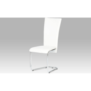 Artium Jídelní židle koženková 44x42x102x47cm Barva: bílá