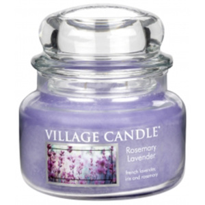 Village Candle Vonná svíčka ve skle, Rozmarýn a levandule - Rosemary Lavender, 11oz