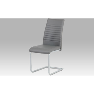 Artium Jídelní židle koženková 42x44x94x47cm Barva: šedá