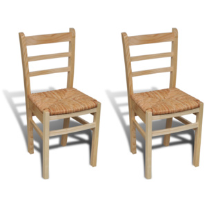 Jídelní židle 2 ks borové dřevo