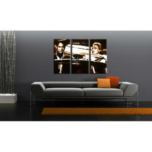 Ručně malovaný POP Art Sleva 25 % obraz James Bond 3 dílný 120X80 cm bond1/24h