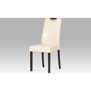 Artium Jídelní židle koženková 42x40x95x46cm Barva: krémová