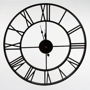 Nástěnné hodiny Old Style, 60 cm, černá - černá