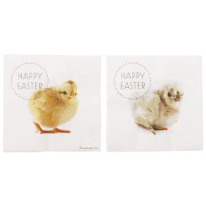 Velikonoční papírové ubrousky Chicks