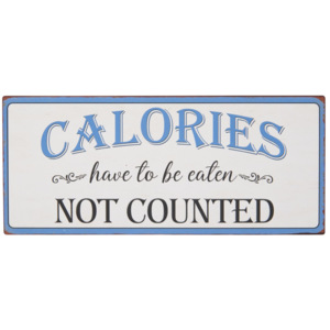 Plechová cedule Calories (kód BDAY10 na -20 %)