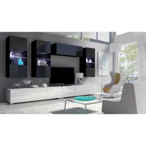 Gibmeble obývací stěna Calibrini 5 + barevné provedení černobílá