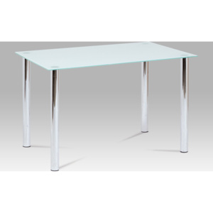 Artium Jídelní stůl skleněný bílý 120x80cm