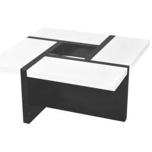 Vysoce lesklý černobílý konferenční stolek