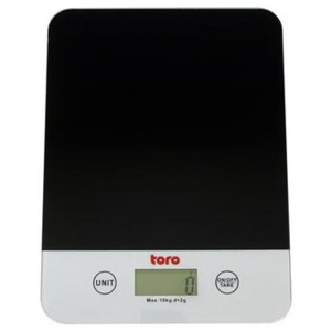 TORO kuchyňská váha elektronická do 10ti Kg 24 x 18 x 1,9 cm