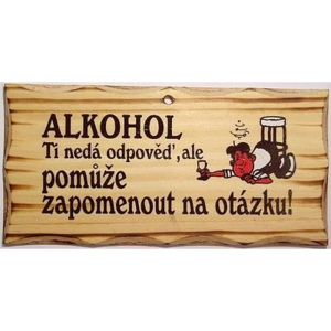 Dřevěná deska na zeď - alkohol 