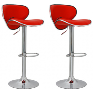 Barové židle 2 ks červené