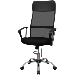 Kancelářská židle, částečně z PU 61,5 x 60 cm, černá