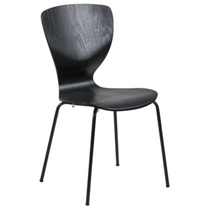 Design Scandinavia Jídelní židle překližková Greta (SET 4 ks), černá
