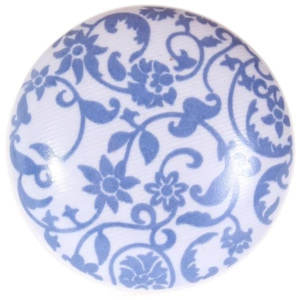 Porcelánová úchytka Blue Flowers