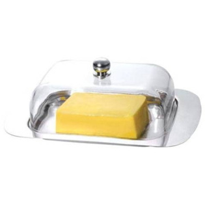 Dóza na máslo s akrylovým víkem nerez - Renberg