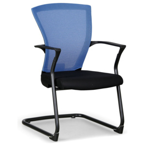 Konferenční židle Bret, černá/modrá