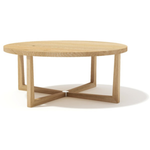 Konfereční stolek z masivního dubového dřeva Javorina Xstar, průměr 90 cm