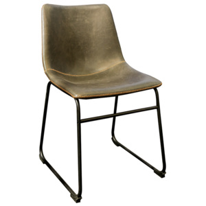 Jídelní židle Lofty (SET 2 ks), šedá - šedá / oranžová