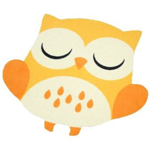 Dětský žlutý koberec Zala Living Owl, 66 x 66 cm