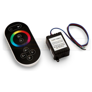 RGB kontroler pro LED pásky 12V 6A, 3 kanály, dotykové dálkové RF ovládání