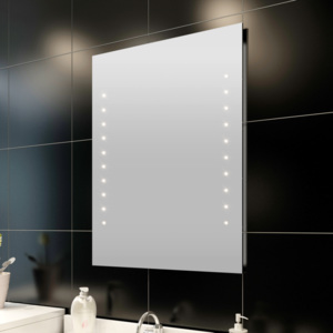 Koupelnové zrcadlo s LED diodami, nástěnné, 50 x 60 cm (D x V)