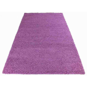 Kusový koberec Shaggy vlas 50 mm šeříkový 80x150, Velikosti 80x150cm