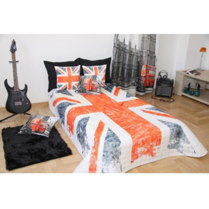 Přehoz na postel ENGLAND 160x200 cm vlajka Mybesthome