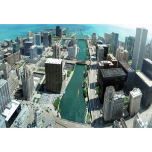 Obraz na plátně: Chicago River - 75x100 cm