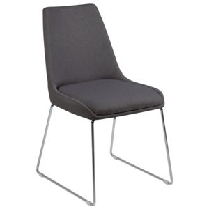 Jídelní židle Alicia (SET 2 ks), tm. šedá - tmavě šedá