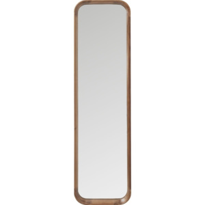 Zrcadlo s hnědým dřevěným rámem Kare Design Denver, 123 x 33 cm