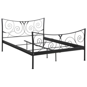 Černá dvoulůžková kovová postel Støraa Isabelle, 180 x 200 cm