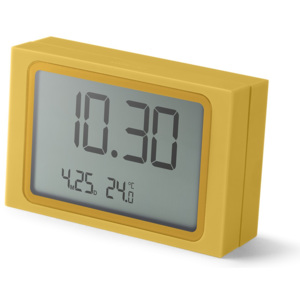 Designový LCD budík Lexon Slide | žlutý