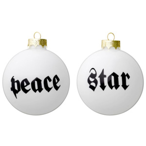Vánoční baňka Peace/Star Star