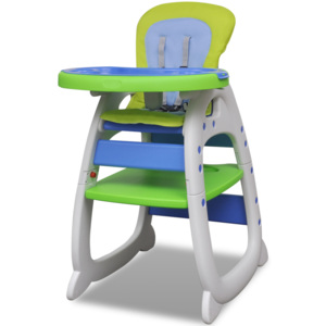 Dětská židlička 3v1 modrozelená