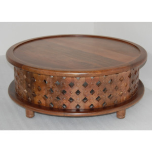 Kulatý konferenční stolek Devi z mangového dřeva