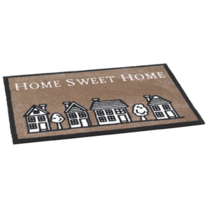 Vopi vnitřní rohožka Home sweet home brown, 50x75 cm