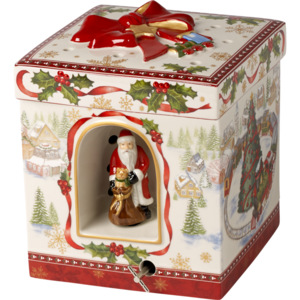 Villeroy & Boch Christmas Toys Dárkový box hrací s motivem vánočního vláčku, 19 cm