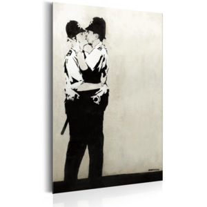 Plechová cedule - Kissing Coppers by Banksy 31x46 cm