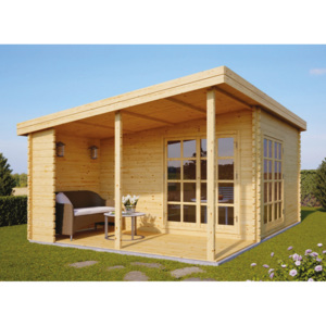 Dřevěný zahradní domek JULES 15 m² + 2m