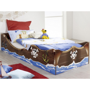 Dětská postel Drake 90x200 cm, pirátská loď