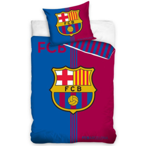 TipTrade Bavlněné povlečení FC Barcelona Erb, 160 x 200 cm, 70 x 80 cm