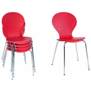 Inviro Jídelní židle PRALINE červená