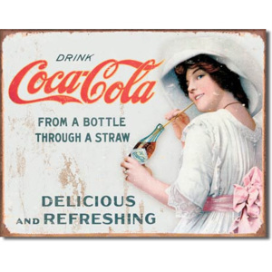 Cedule Coca Cola - Thru a Straw