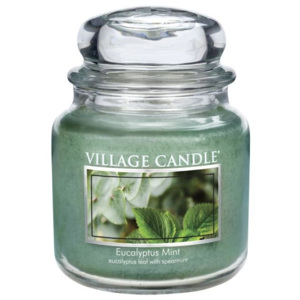 Village Candle Vonná svíčka ve skle, Eukalyptus a máta -Eucalyptus mint, 397 g